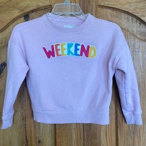 Wonder Nation girls WEEKEND sweatshirt